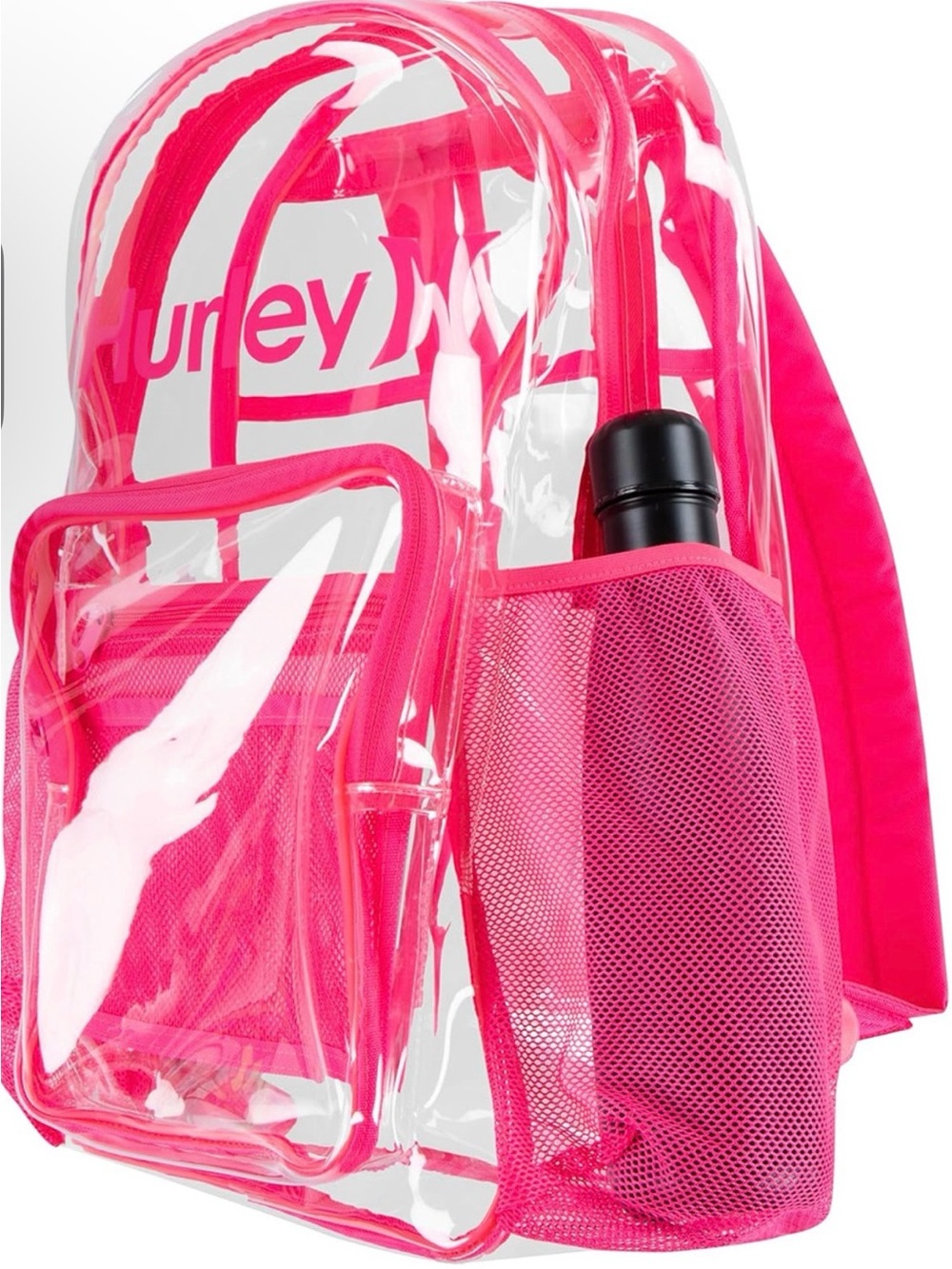 NWT Hurley Clear Hot Pink Transparent Backpack
